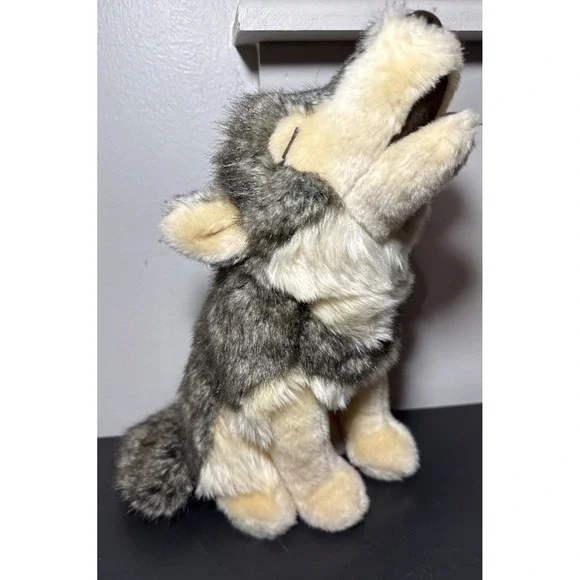 Douglas Raina 12" Howling Wolf Plush Stuffed Animal - Picture 1 of 9